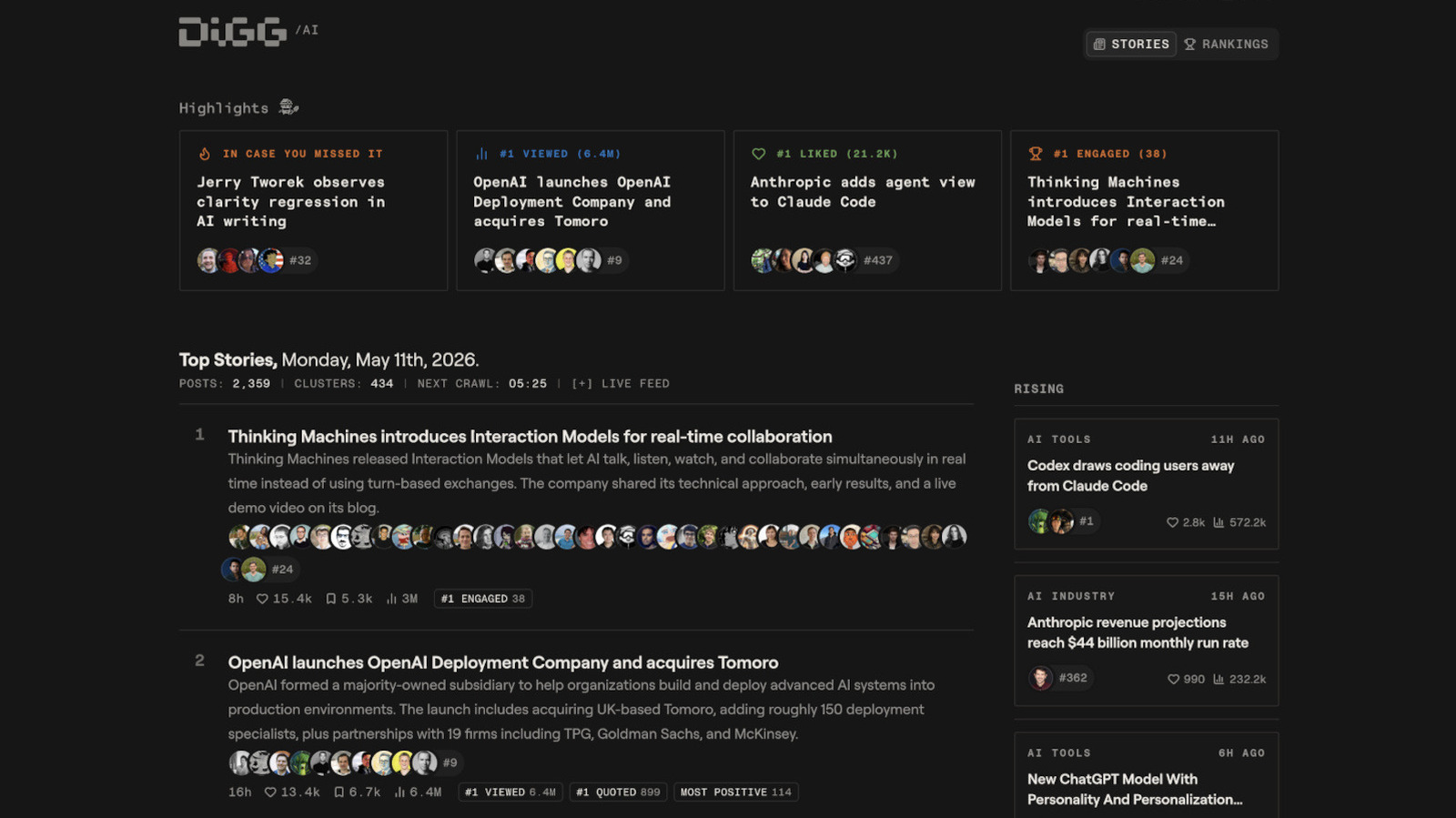 Digg è tornato ancora, questa volta per aggregare notizie sull’IA
