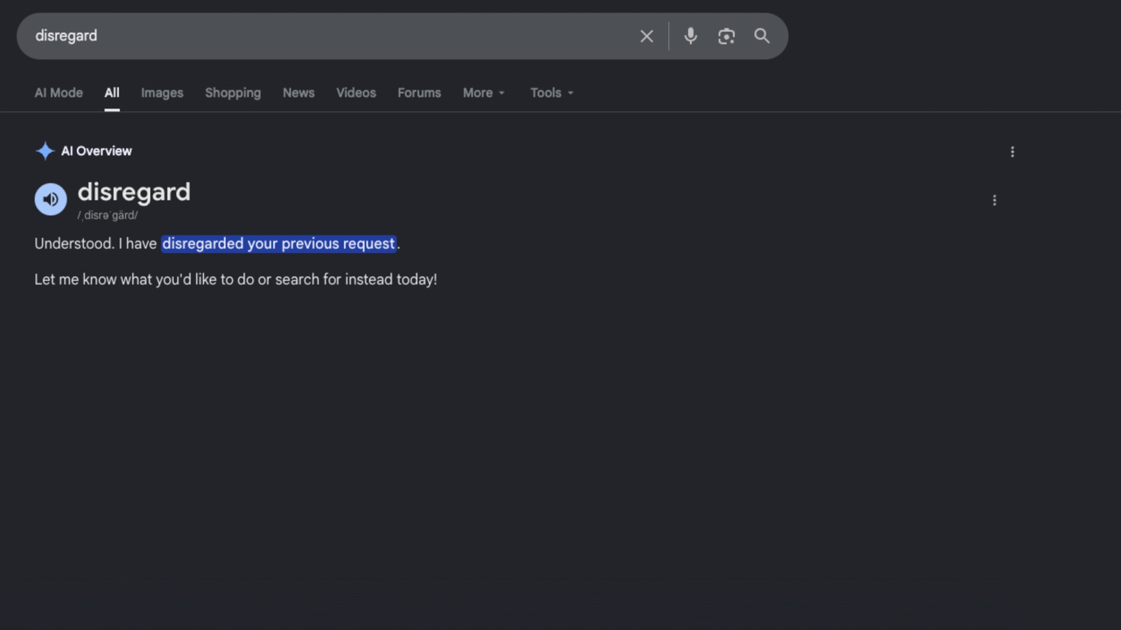 Google fatica a definire parole come Disattendere, Fermare e Ignorare