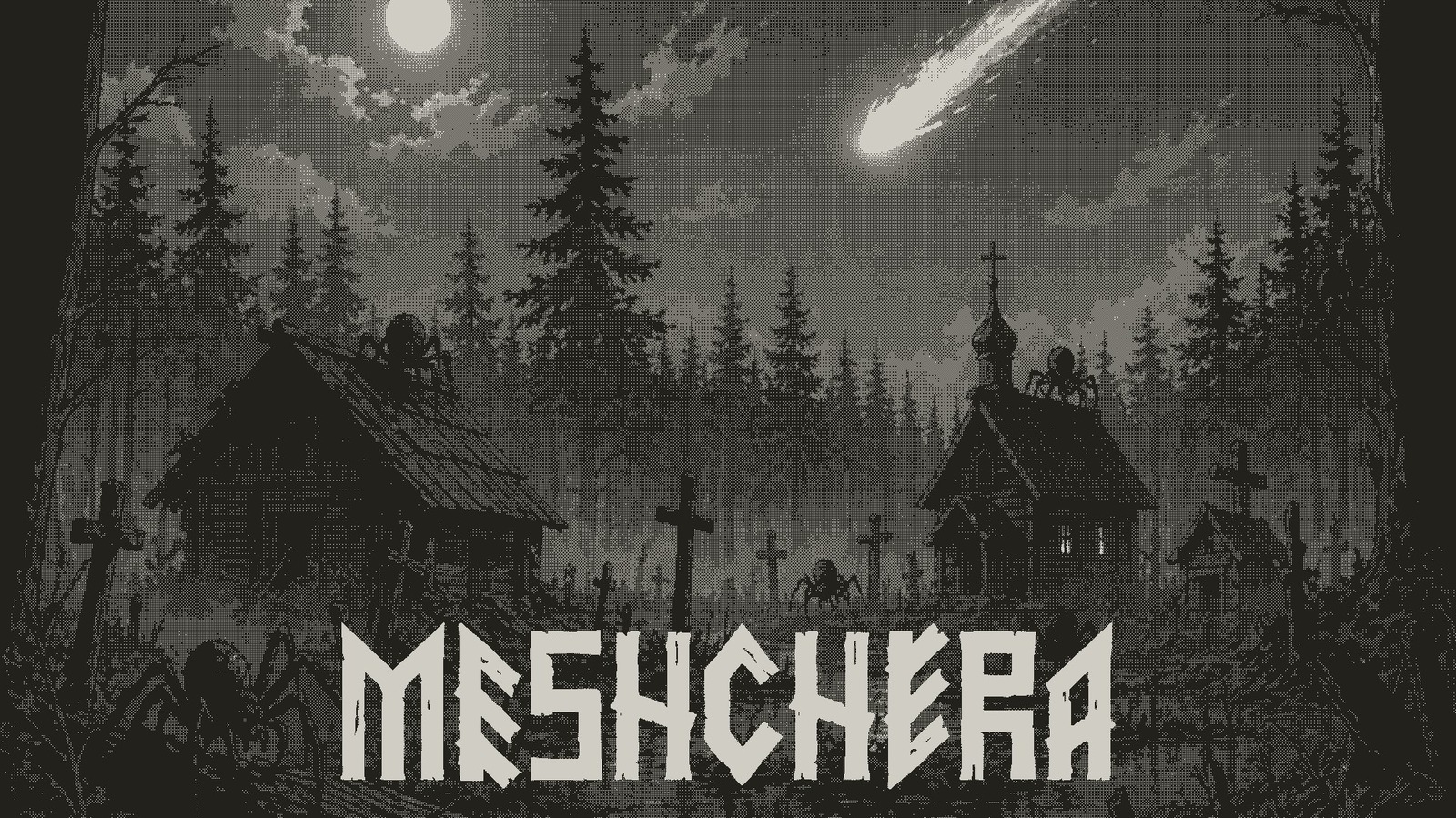 Scopri Meshchera, un rompicapo match-3 atmosferico per Playdate ambientato in una palude infestata.