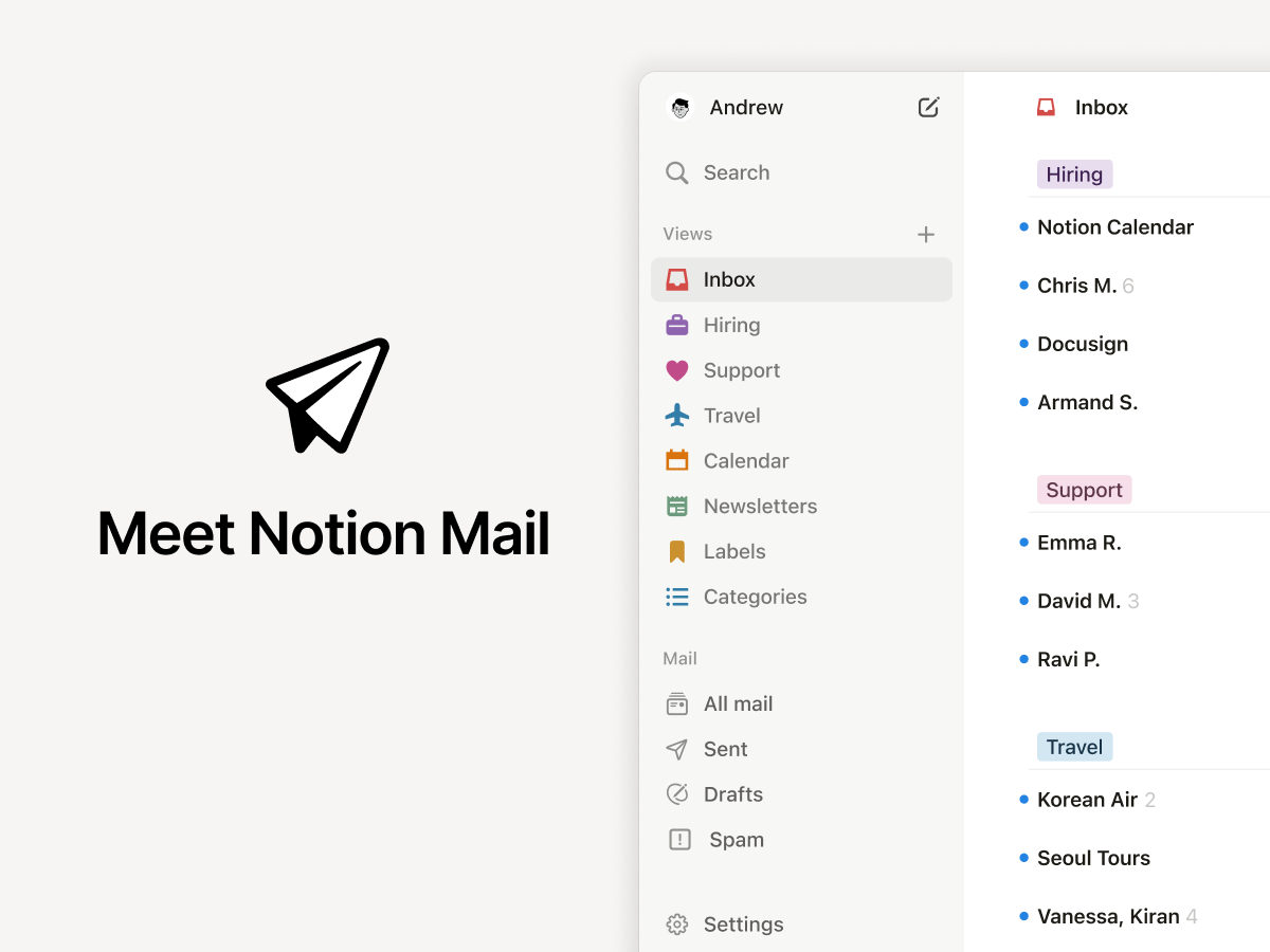 Notion Mail chiude a seguito dell’acquisizione da parte di un agente