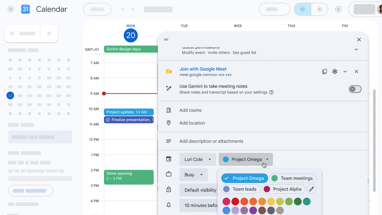 Google Calendar: scegli il colore che vuoi per i tuoi eventi